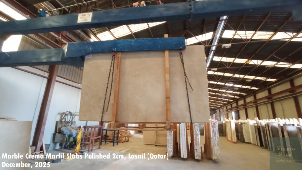 MARBLE CREMA MARFIL SLABS POLISHED 2CM