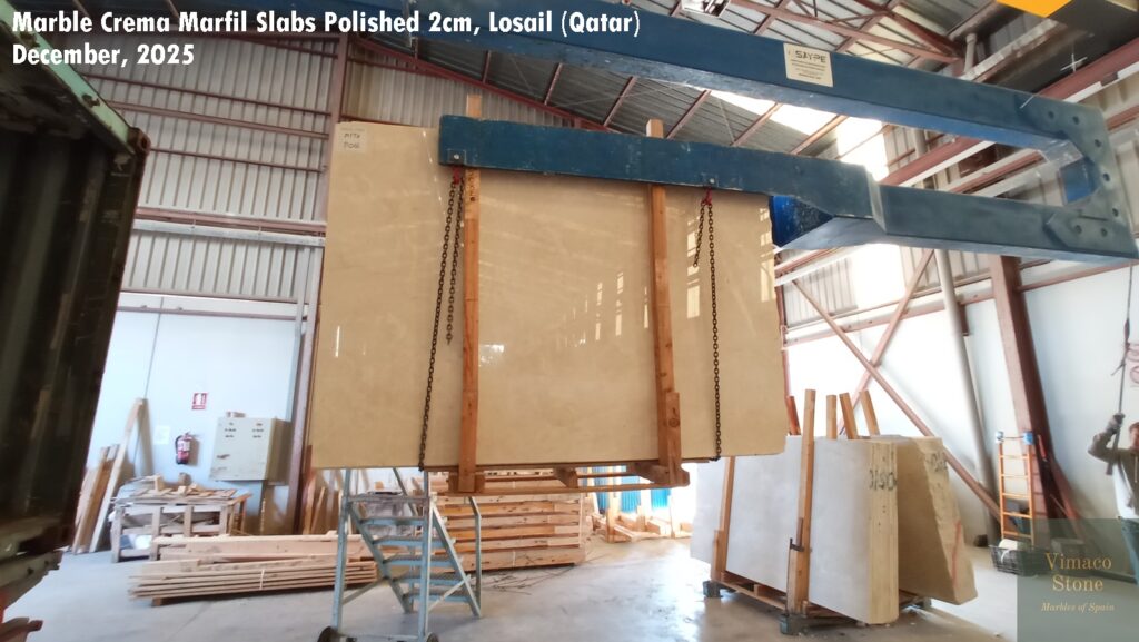 MARBLE CREMA MARFIL SLABS POLISHED 2CM