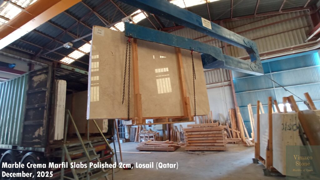 MARBLE CREMA MARFIL SLABS POLISHED 2CM