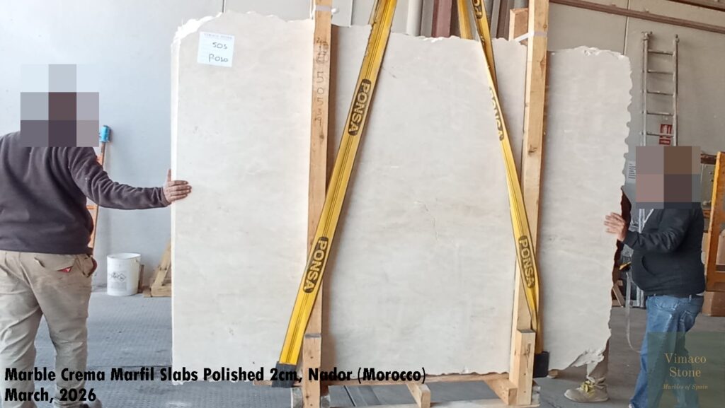 Crema Marfil marble polished 2cm