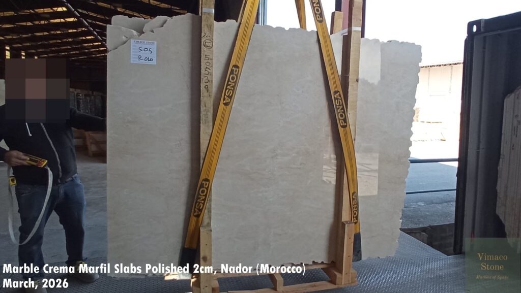 Crema Marfil marble polished 2cm