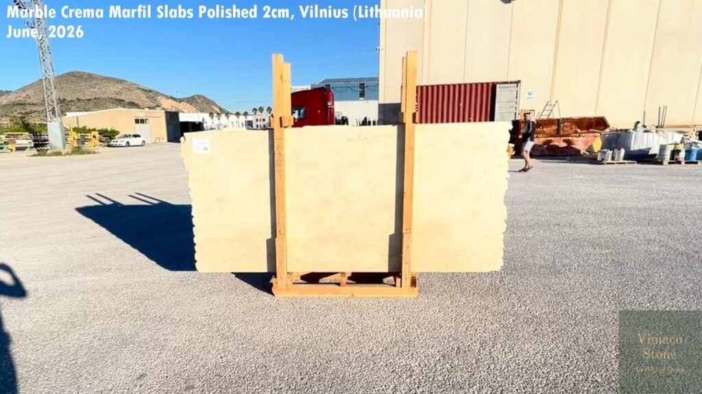MARBLE CREMA MARFIL SLABS POLISHED 2CM