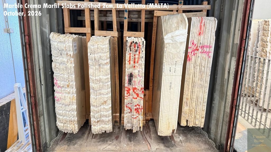 MARBLE CREMA MARFIL SLAB POSLISHED (8)