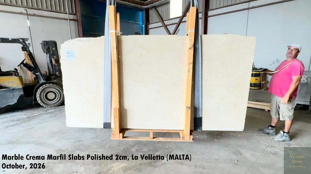 MARBLE CREMA MARFIL SLAB POSLISHED (8)