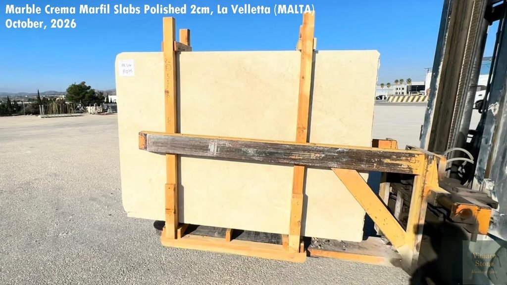 MARBLE CREMA MARFIL SLAB POSLISHED (8)