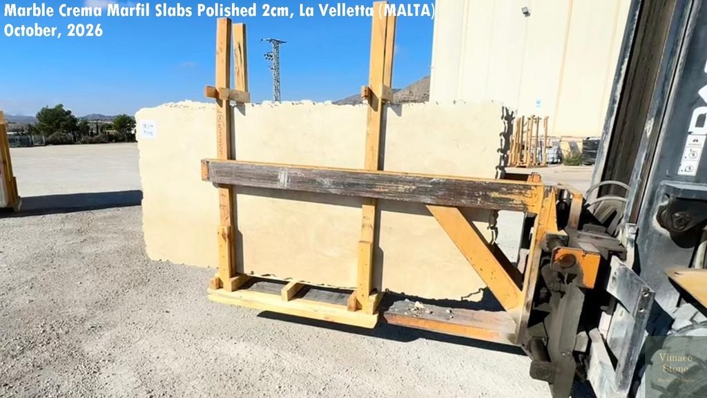 MARBLE CREMA MARFIL SLAB POSLISHED (8)